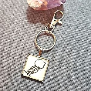 Children's book silverstein keyring art upcycled page ooak vintage